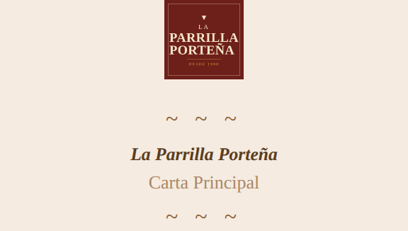 El logo centrado, arriba del nombre del comercio
