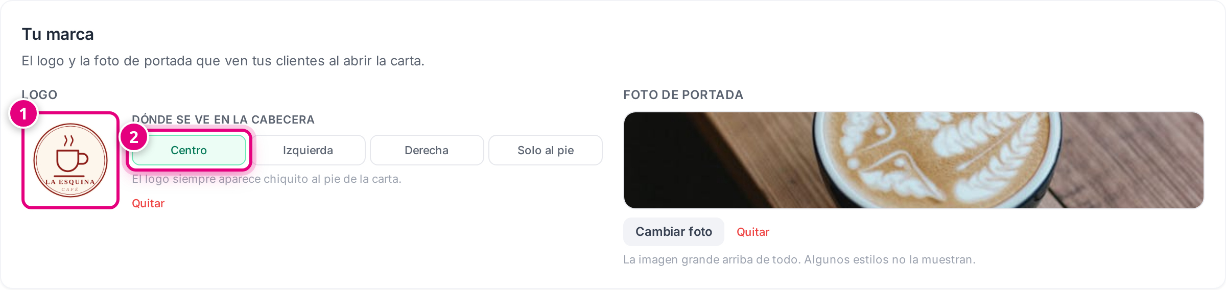 Ponele tu logo y tu portada