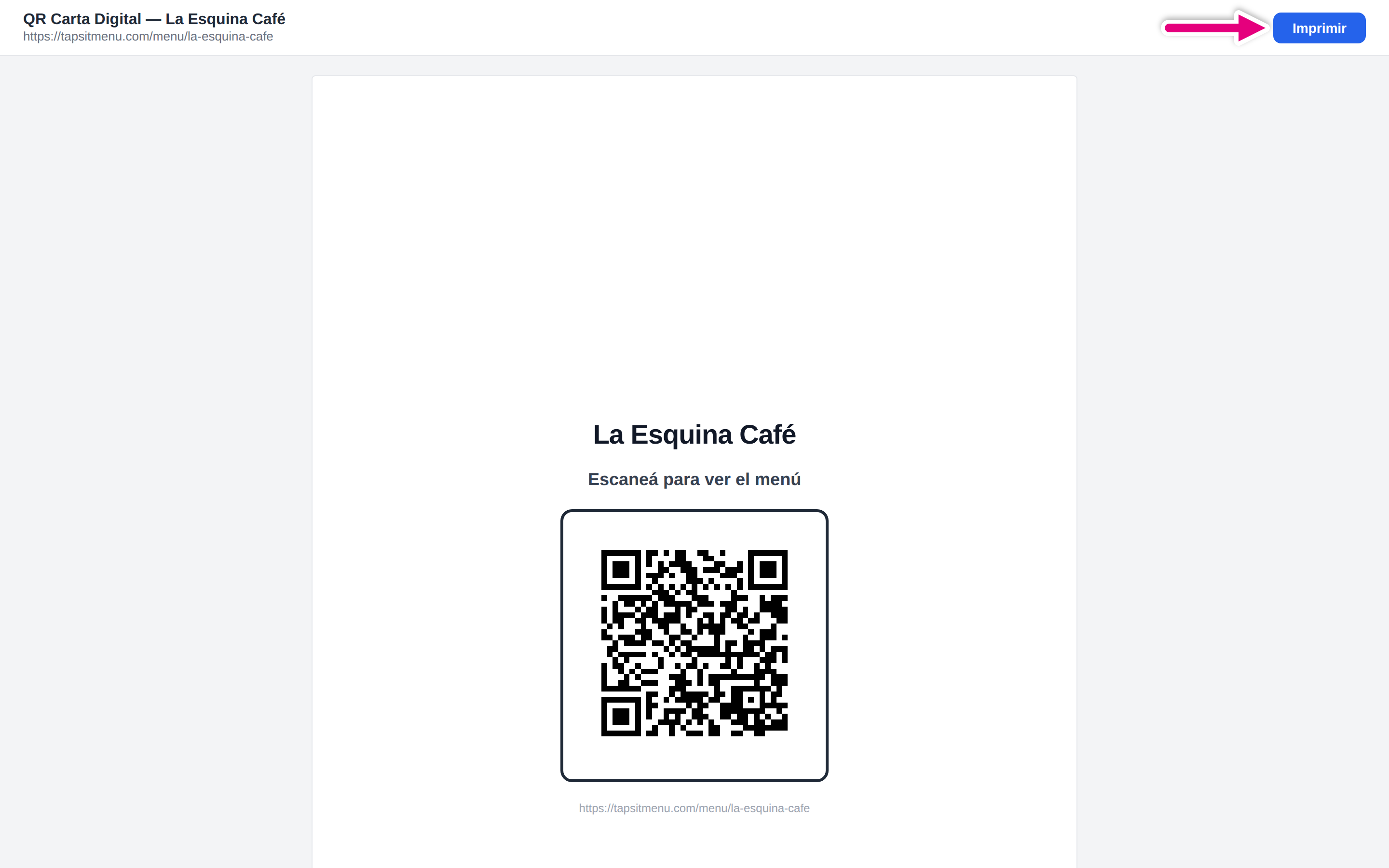 Imprimí el QR y pegalo donde quieras